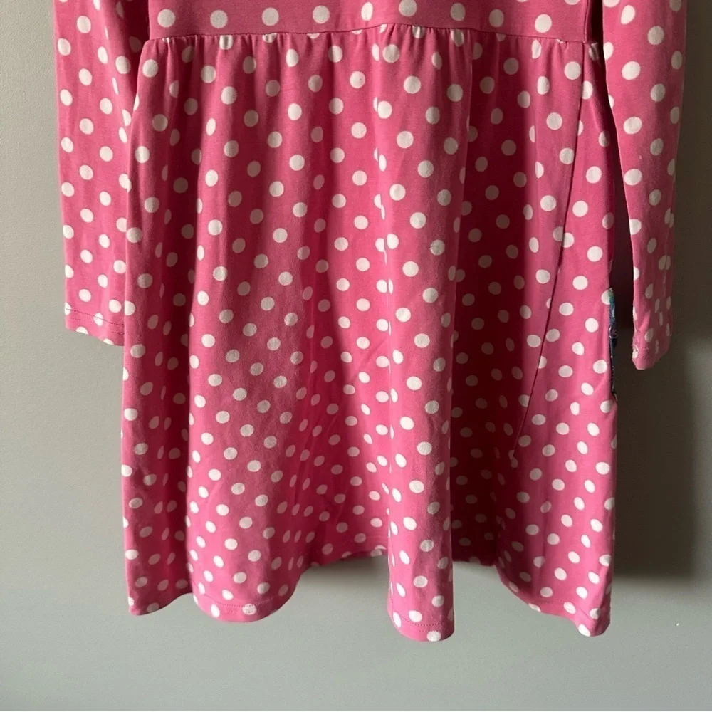 Matilda Jane Make Believe Collecting Leaves Lap Dress Size 6 Pink Polka Dot